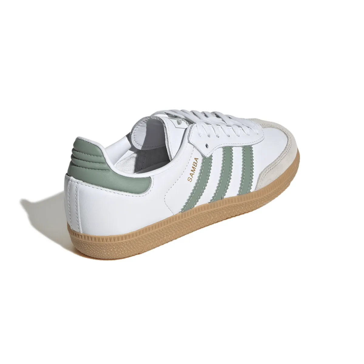 Adidas Kid's (Grade School) Samba OG Cloud White/Silver Green/Gum